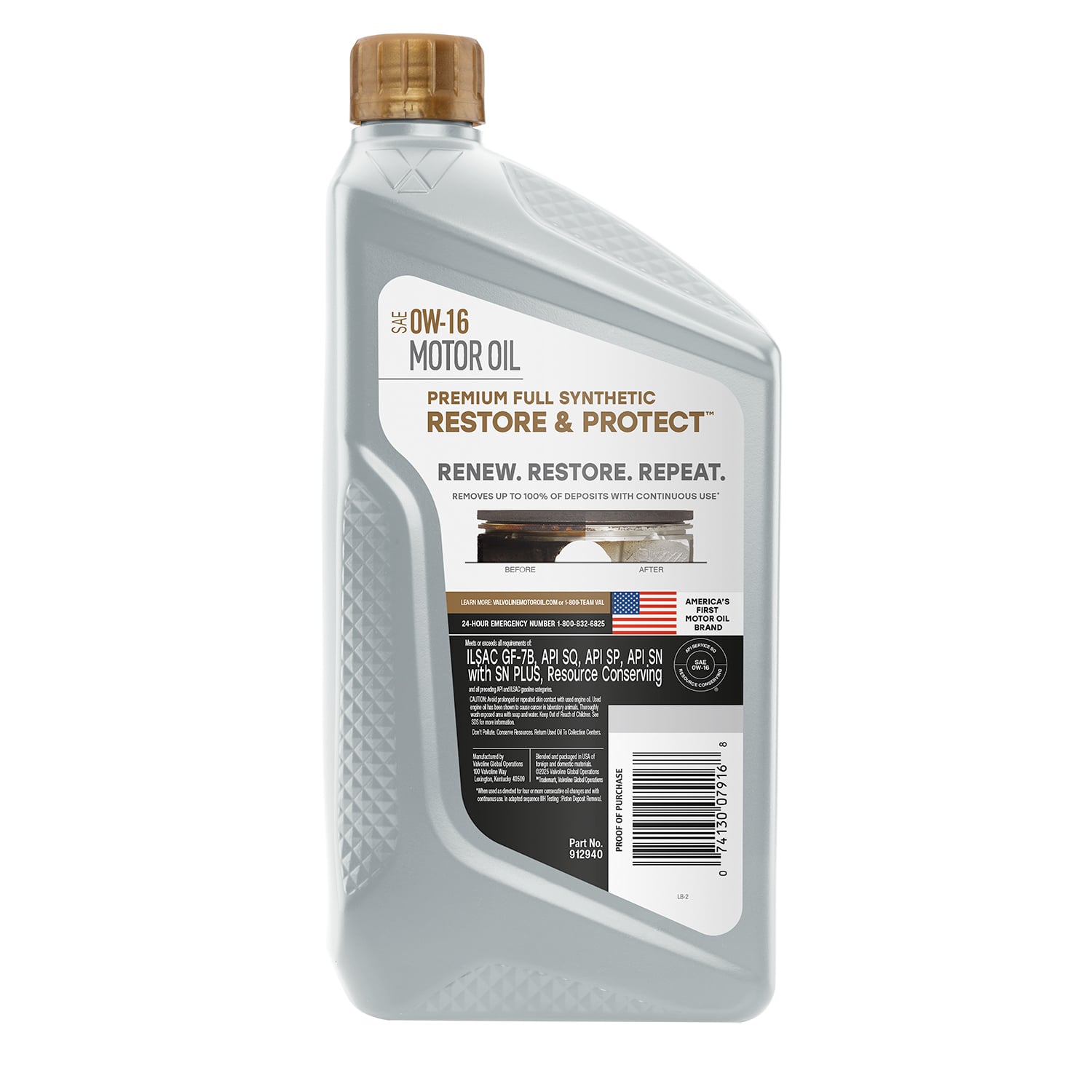 Restore & Protect Premium Full Synthetic SAE 0W-16 Motor Oil